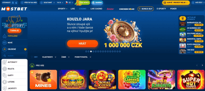 Mostbet kasino a sázková kancelář v České republice